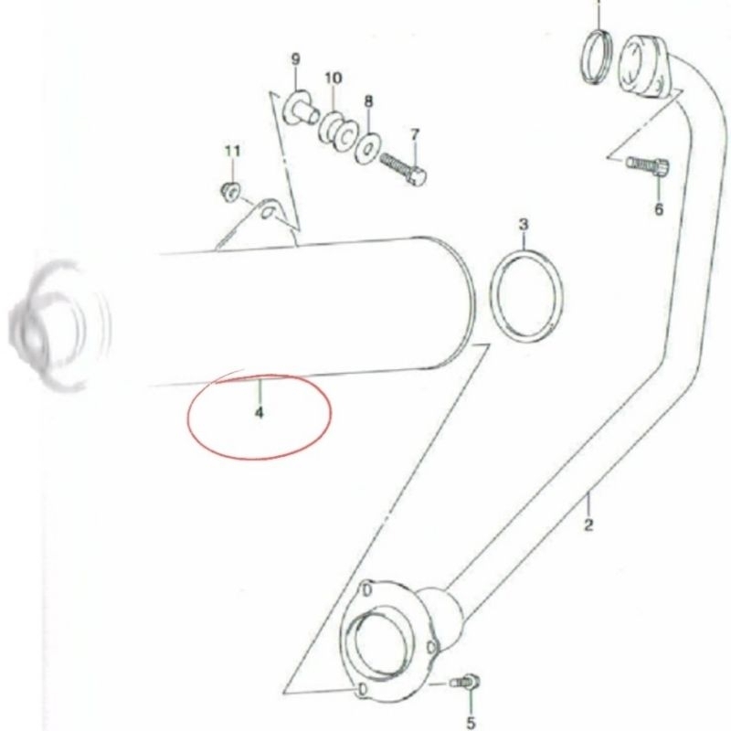SILENCER TABUNG PIPA KNALPOT MUFFLER SATRIA F FU 150 OLD LAMA 2004 - 2008 ASLI ORI SGP TERLARIS 1431