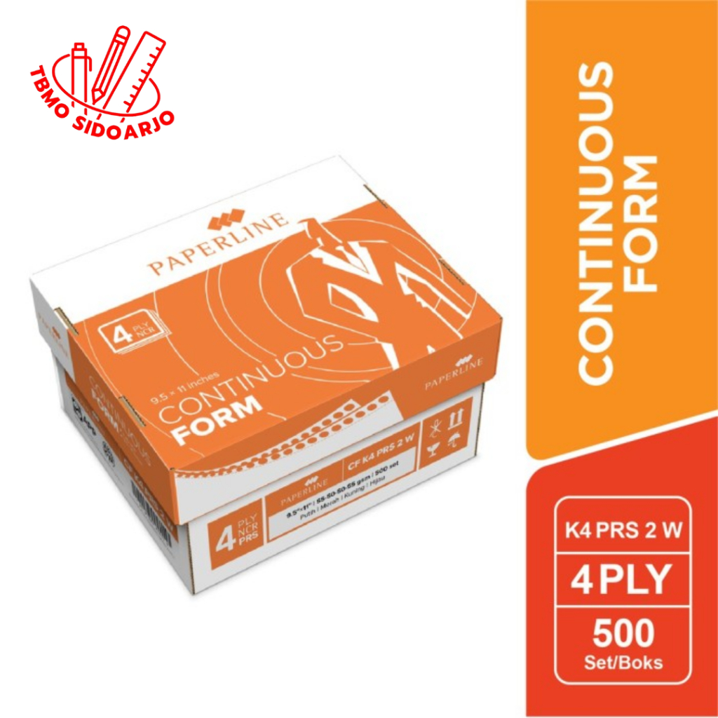 

TBMO Continuous Form Paperline 4ply 9,5'x11':2 PRS Warna