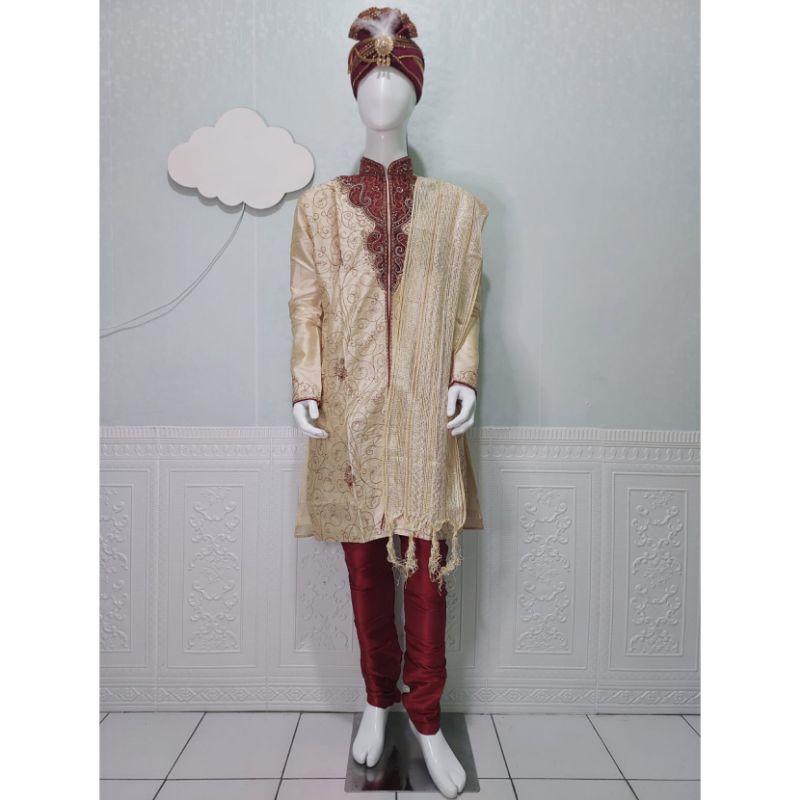 Sherwani india/ baju india cowok ( BAJU+CELANA)