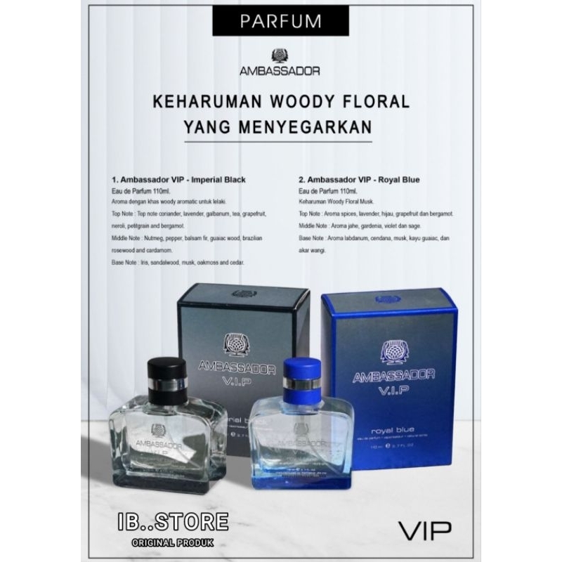 AMBASSADOR EAU DE PARFUME VIP SERIES 110 ML - PARFUM AMBASSADOR VIP SERIES 110 ML ( 1 PCS / SATUAN /