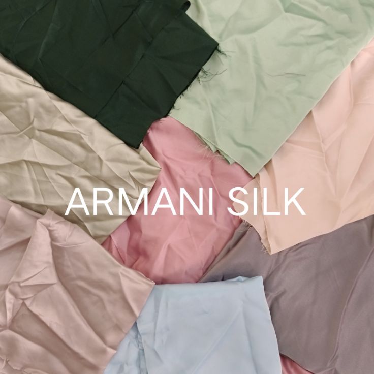 55 COD Kain Armani Silk Premium Polos 1 Silk Original