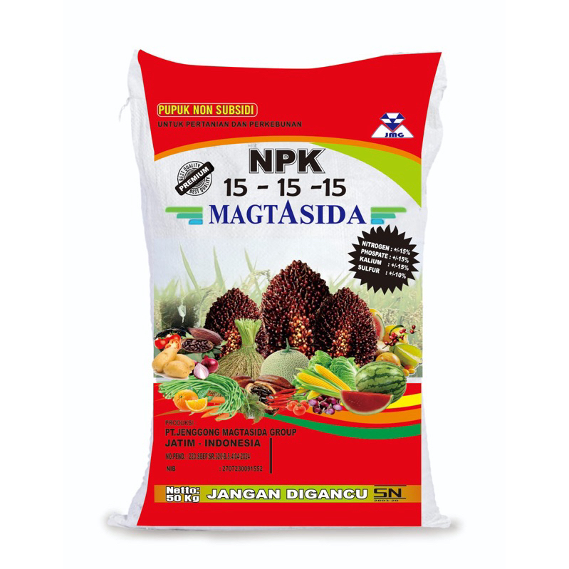 NPK 151515 MAGTASIDA PREMIUM PENGGANTI PUPUK PHONSKA SUB SUDAH TERBUKTI BAGUS REPACK 1KG
