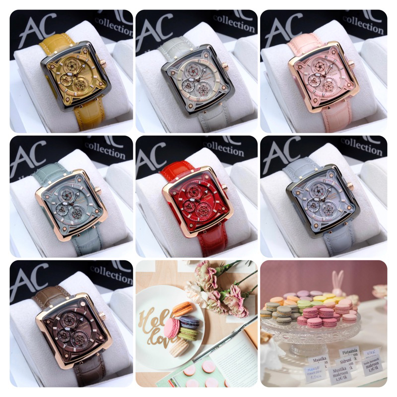 Jam Tangan Alexandre Christie Wanita AC 3030 BF / AC3030 / 3030 Ladies Chronograph (Leather Strap)