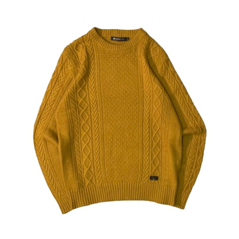 Knitwear 3D Cable HANGTEN “Mustard”