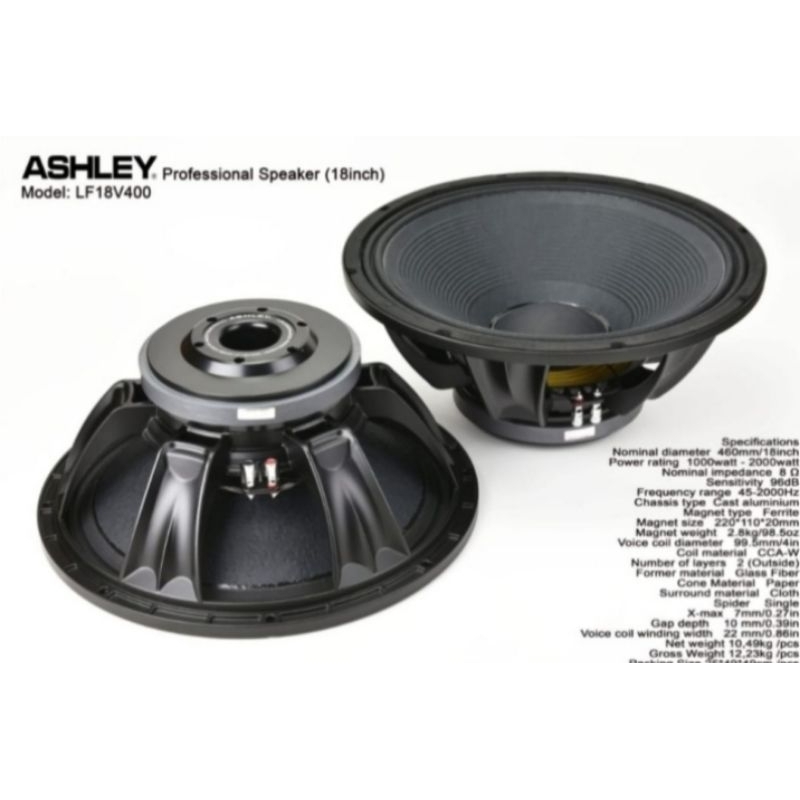 Speaker Ashley 18 Inch LF18V400