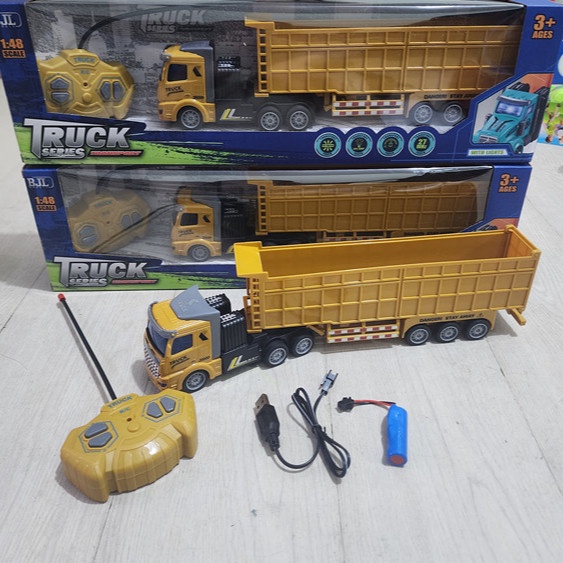 Readystock MAINAN RC CONTAINER TRUCK 12RODA TRUK MUATAN BARANG REMOTE