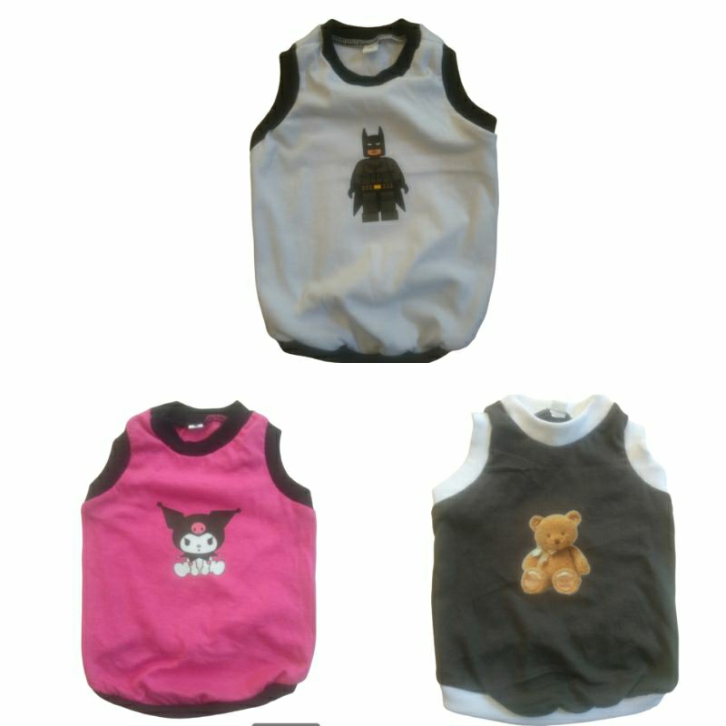 baju kucing anjing kecil kartun