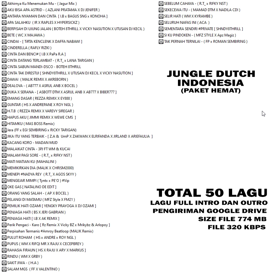 BE DJ Jungle Dutch Indonesia 2024 - 50 Lagu