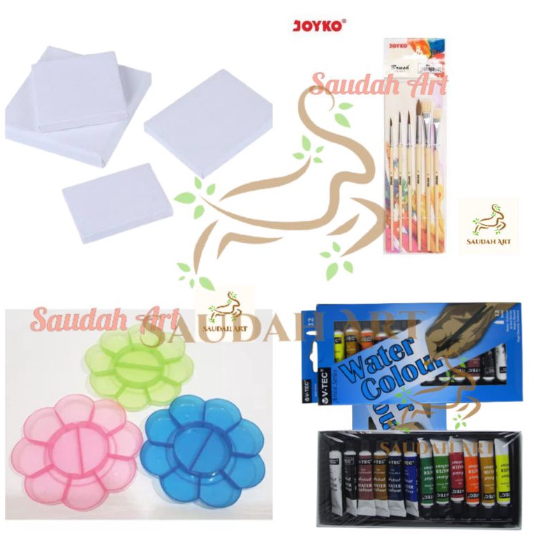 

DAHSYAT Paket Kanvas Lukis kanvaskuaspaletcat air 6ml