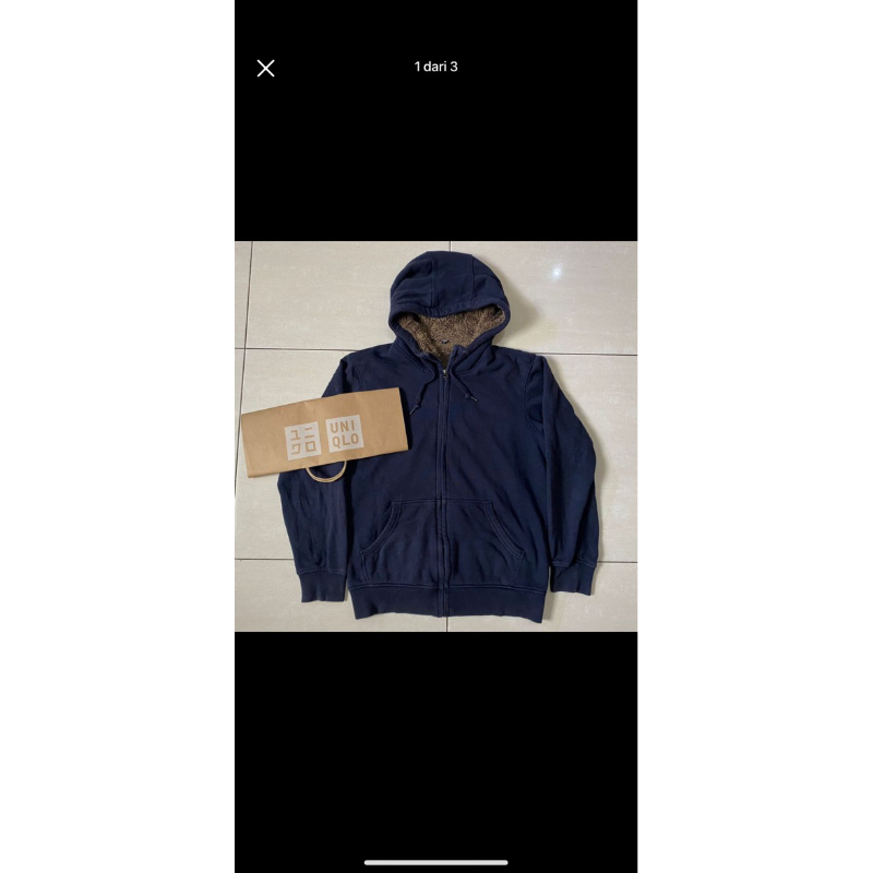 jaket sherpa uniqlo original