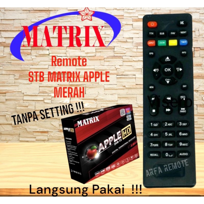 Remote STB MATRIX APPLE MERAH Set Top Box Matrix Apel Merah
