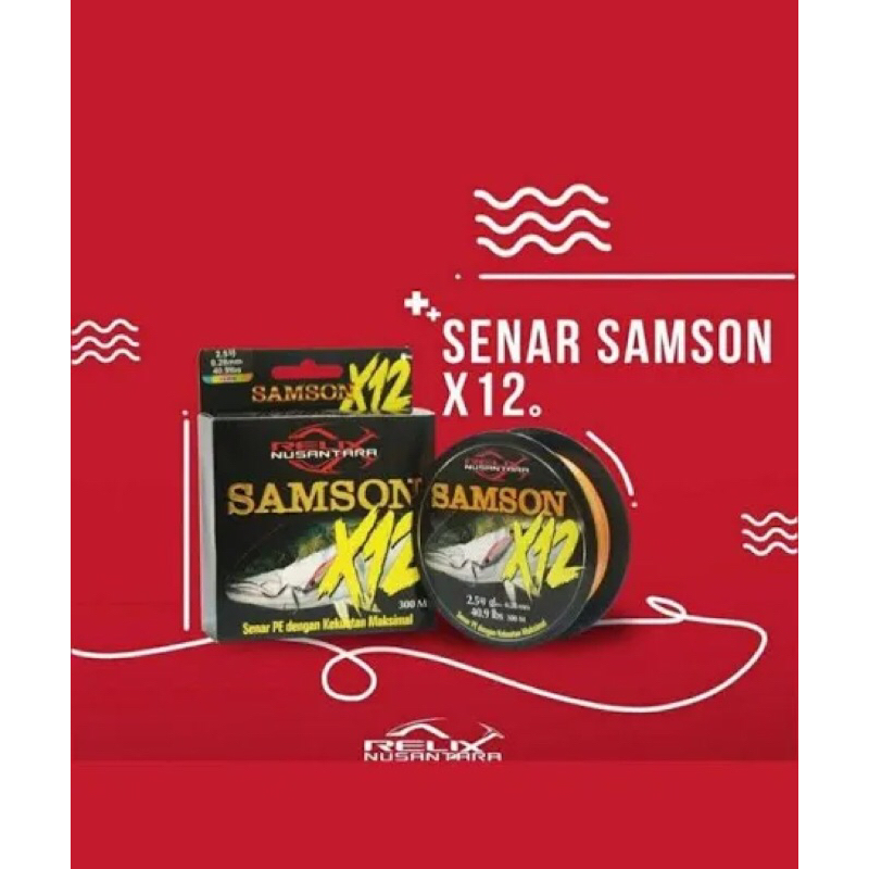 senar pancing PE ukuran pe 8 & 10 300m SAMSON X12 spesial popping & rockfishing