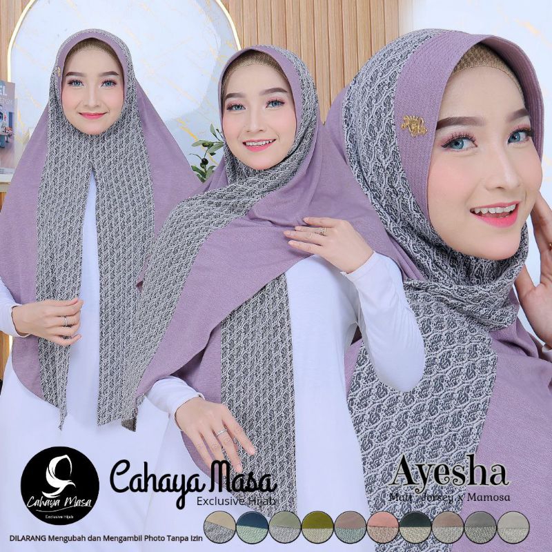 Zyyn. Jilbab Segitiga Instan pet Ayesha motif batik
