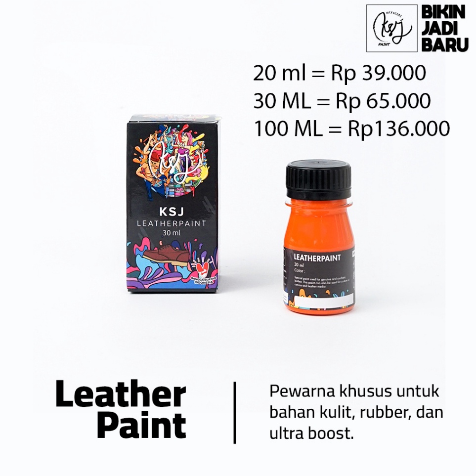 

Cat Sepatu Cat Tas KSJ Leather Paint