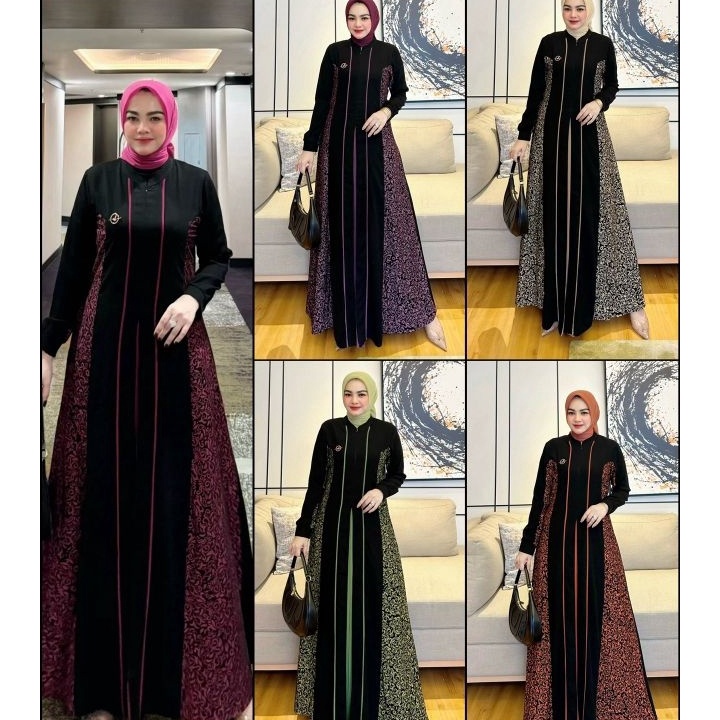 Terlaris Ziva dress by New Lusy  gamis abaya bludru
