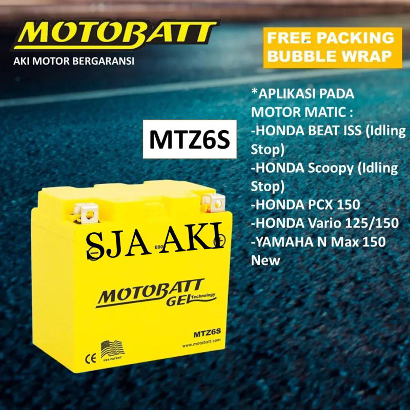 AKI MOTOR MOTOBATT MTZ6S 100% ORIGINAL
