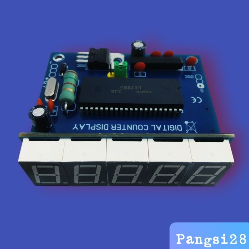 Frequency Counter FM Digital Display 5 Digit - Biru