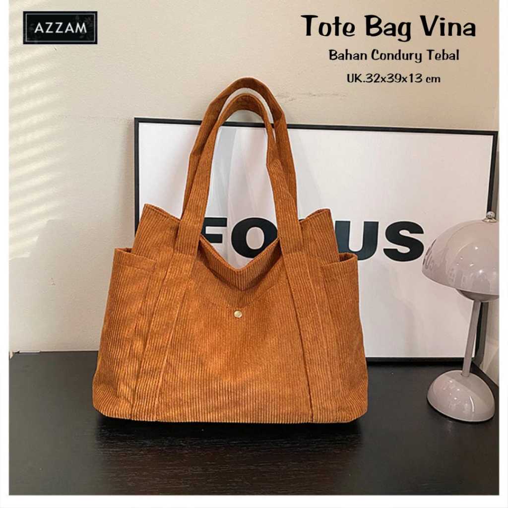 Tas Tote Bag Wanita Kekinian Terbaru Tote Vina By Azzam