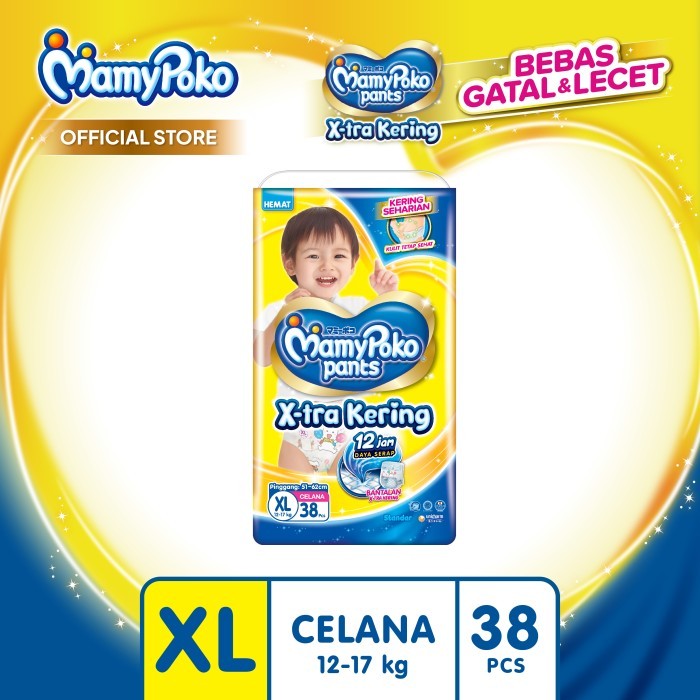 MamyPoko Xtra Kering Pants XL 38 XL38 Celana Popok Bayi Mamy poko Diapers