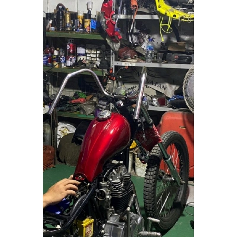 stang custom tebal 2.5mm, stang modifikasi, stang motor custom, stag chopper bobber, stang motor mod