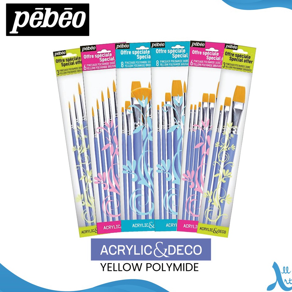 

Best Produk Pebeo Yellow Polyamide Acrylic and Deco Brush Set