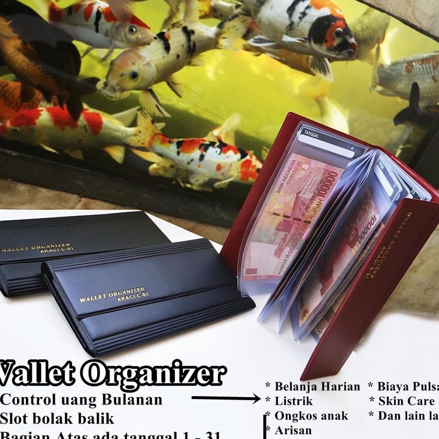 Terbaik Dompet Disiplin Keuangan Bulanan Walet Organizer Dompet Unisex Pria Wanita Dompet Tempat Uan