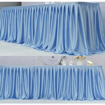 Terdepan Dekorasi Meja Prasmanan Rok Meja pesta sudah Jahit Rempel Bergelombang