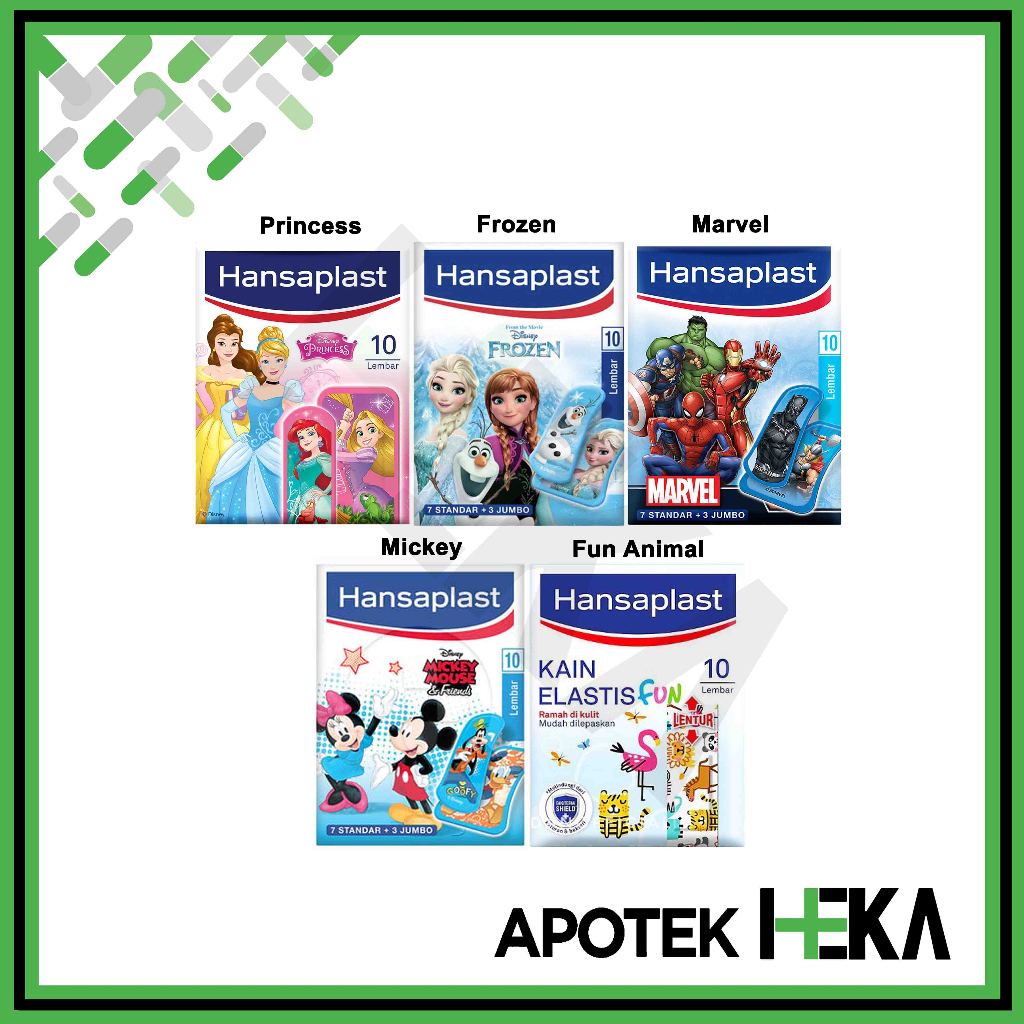 Hansaplast Kids isi 10 - Plester Gambar Anak [JAKSEL]