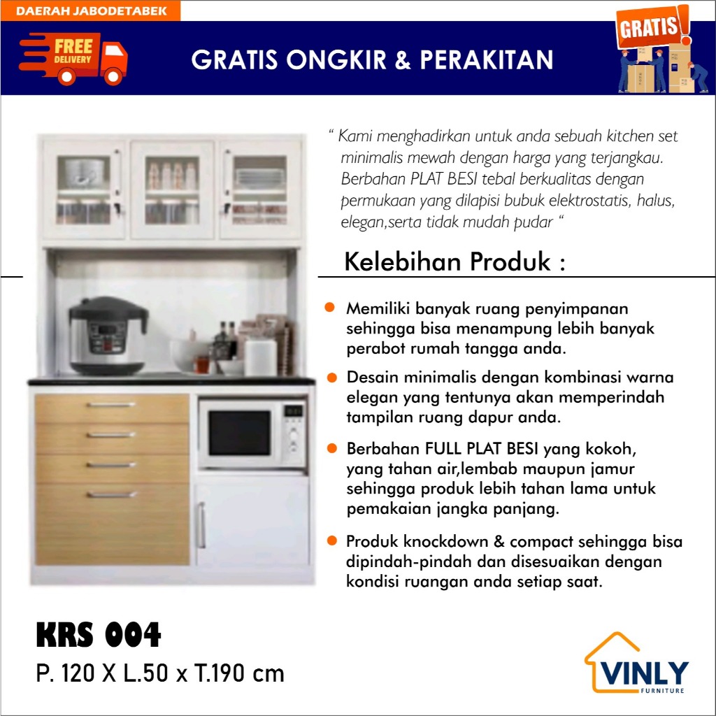 Lemari / Lemari Serbaguna / Lemari Sayur Besi Vinly