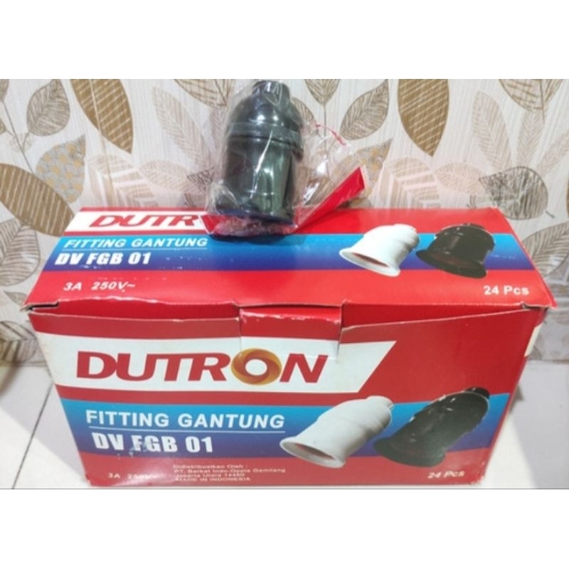 Fitting Gantung Dutron - Fitting Lampu Gantung Dutron Hitam - Putih