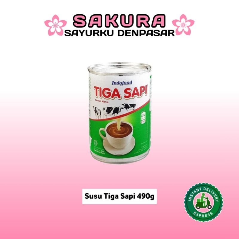 

Tiga Sapi Indofood Susu Kental Manis 490g - SAKURA