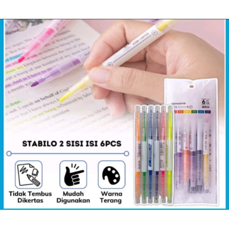 

Stabilo 2 Sisi Set isi 6