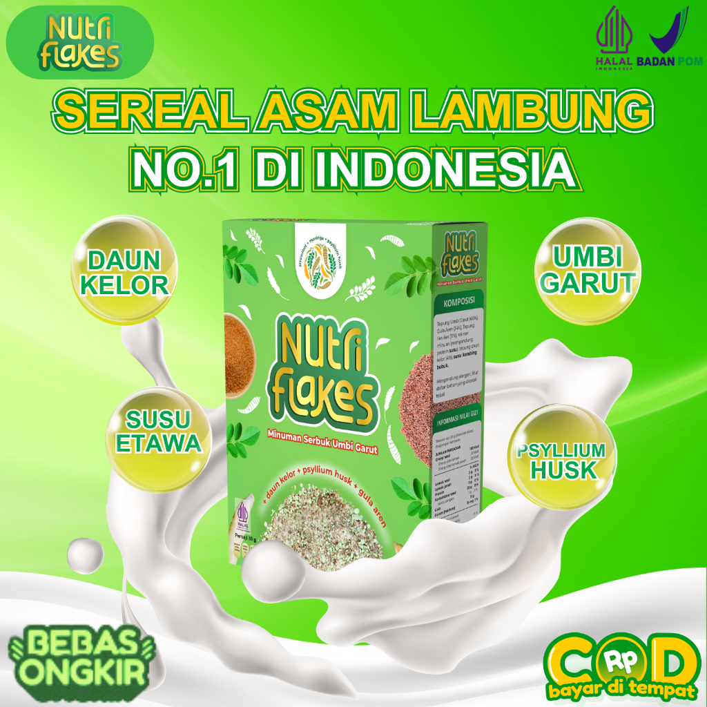 

Terbukti Ampuh! Atasi Maag & Gerd Dg Nutriflakes Sereal Umbi Garut, Minuman Lokal Pilihan di Shopee