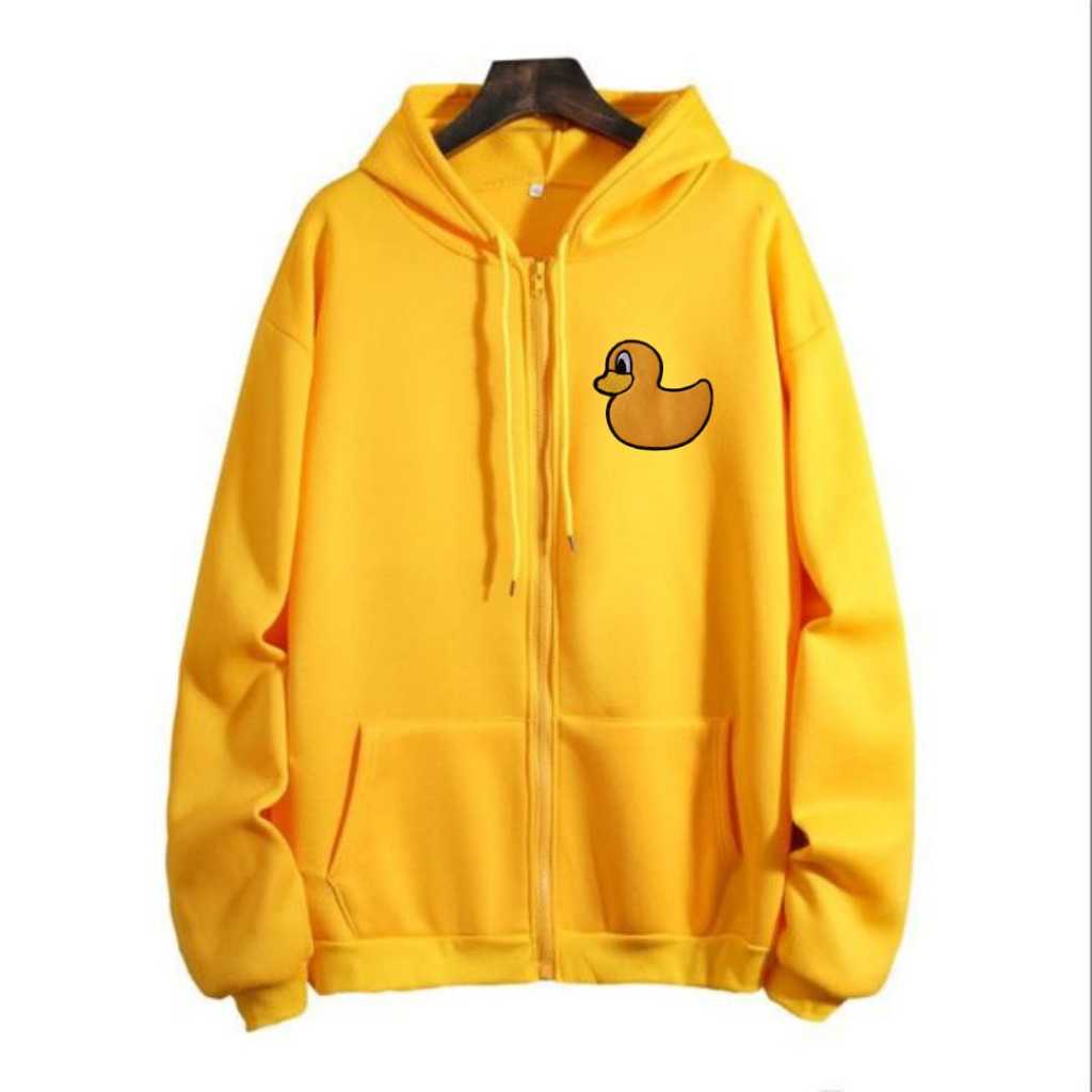 JUMPER HOODIE PANCOAT WARNA KUNING BORDIR BEBEK / HOODIE DISTRO TEBAL / HOODIE TERBARU