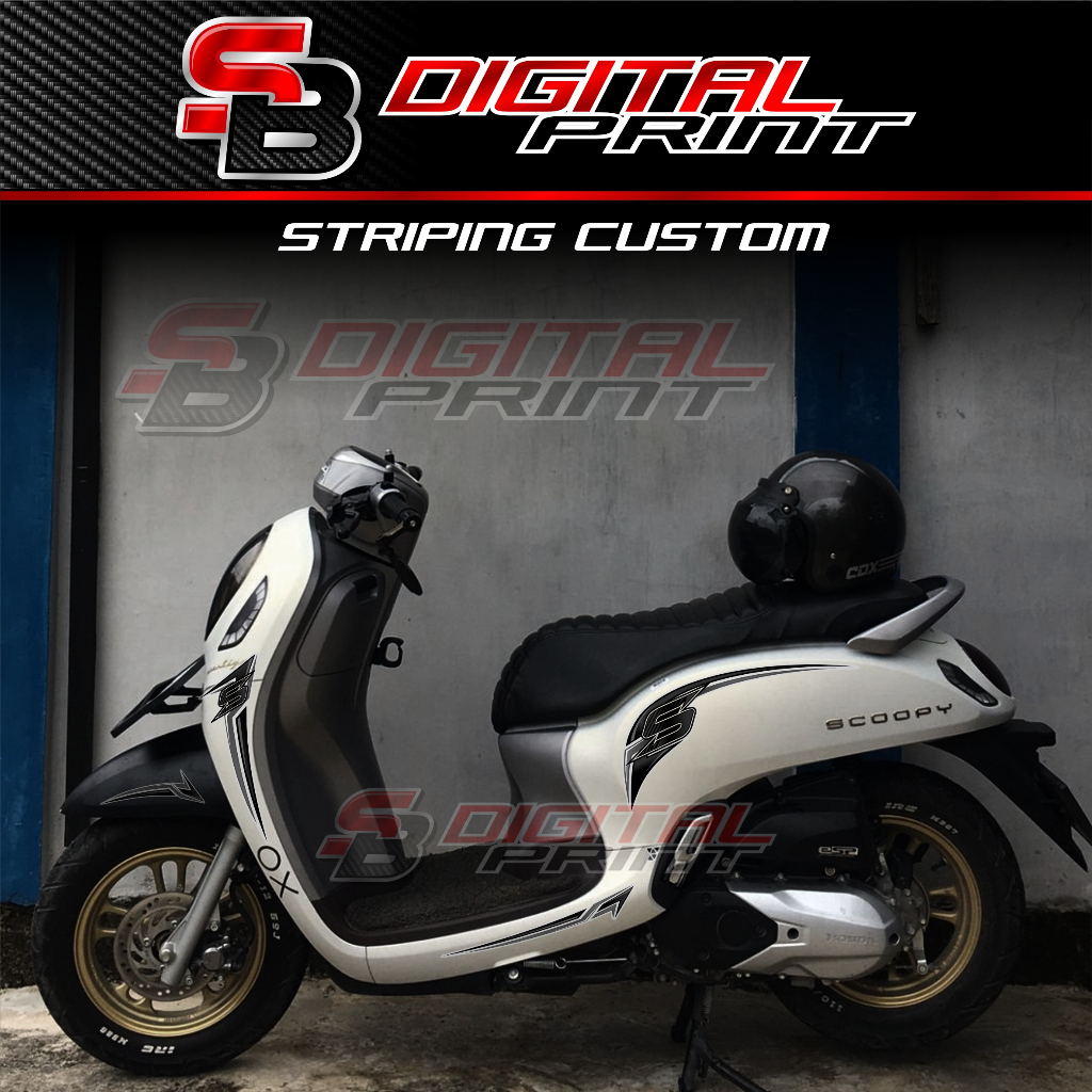striping all scoopy 2017 - 2023 list sticker scoopy bahan vynil sudah terlaminasi dan tercutting di 