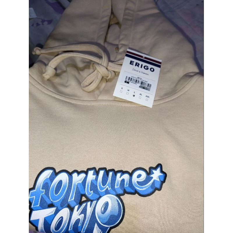 Hoodie Fortune Tokyo Erigo x JKT48 Beige Size L