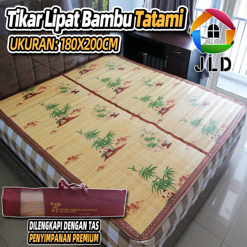 Tikar Bambu Import Tatami Uk 180 X 200 Cm Tikar Lipat Bambu Motif PREMIUM