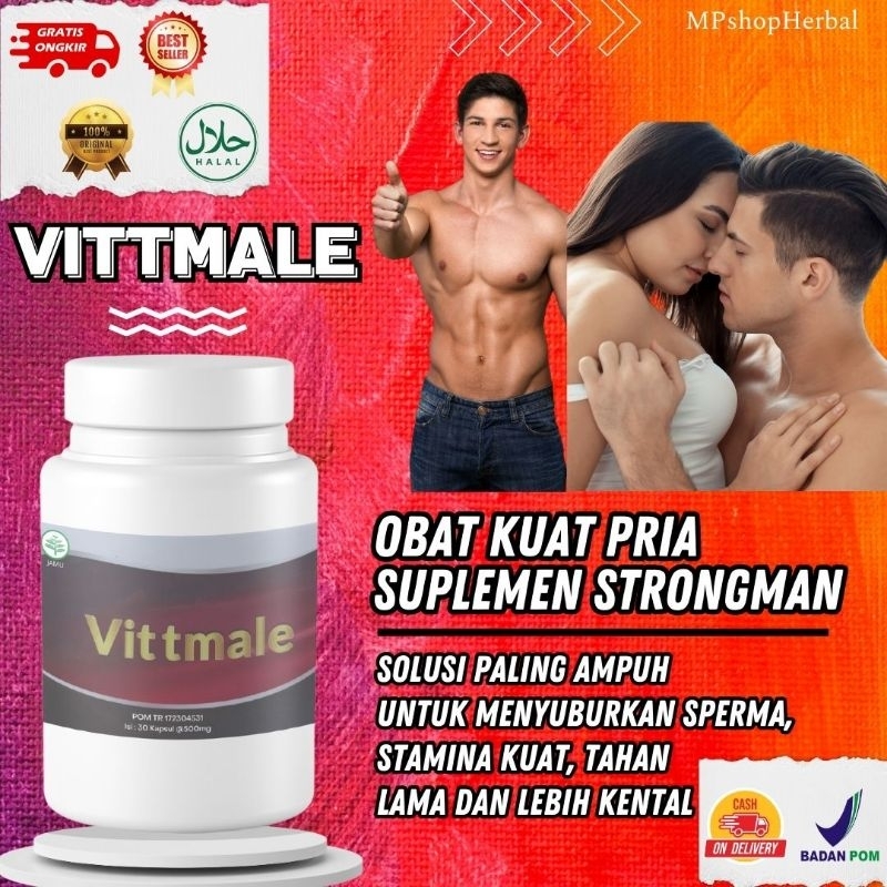 VITTMALE isi 30 Kapsul - Suplemen Stamina Pria Tangguh  -Suplemen Kesehatan Herbal Pria Kuat Strongm