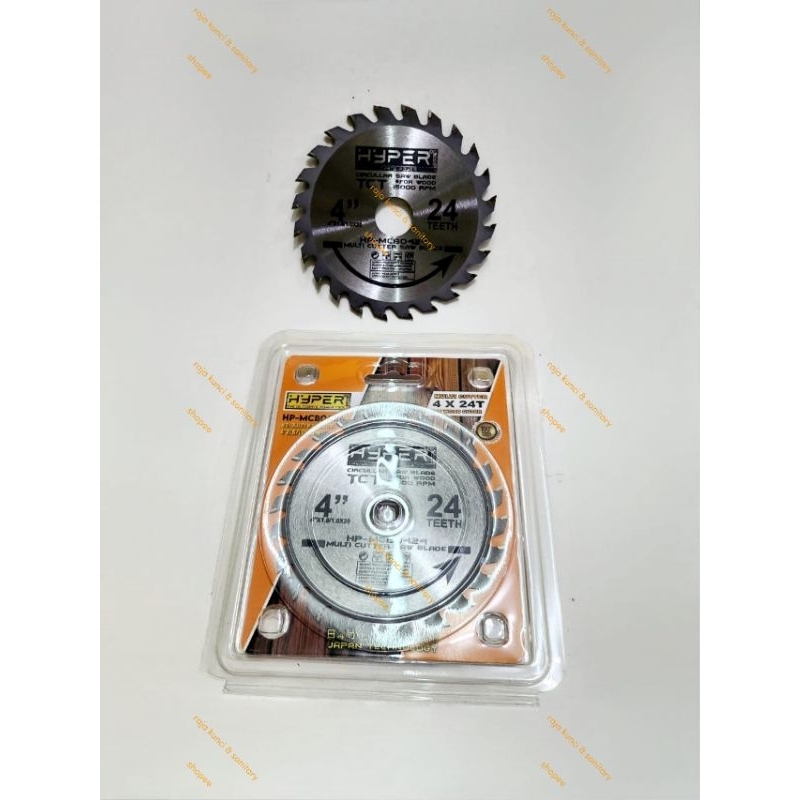 HYPER Mata Circle Potong Kayu 4" inch 40T Mata Gerinda Potong Gergaji Kayu 4" Multi Cutter