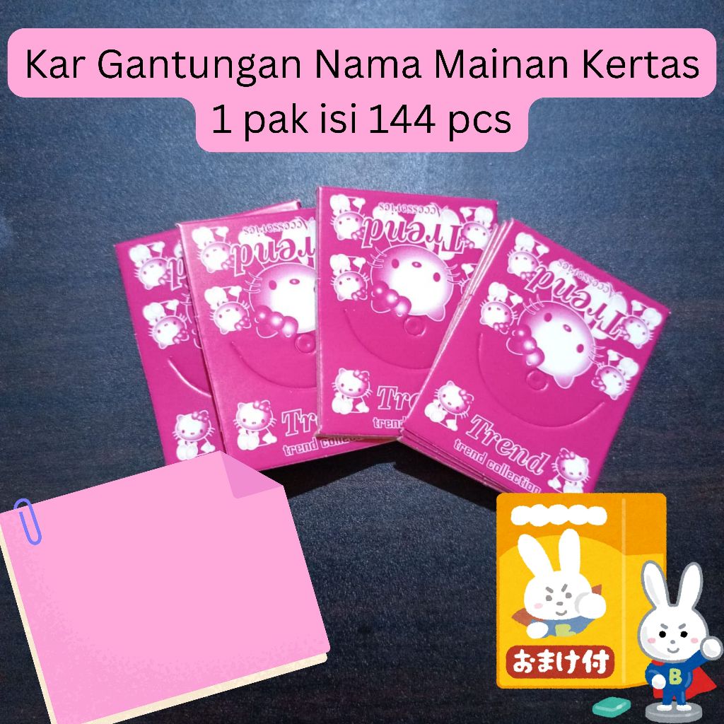 

KERTAS KAR GANTUNGAN MAINAN 1 IKAT ISI 144 PCS