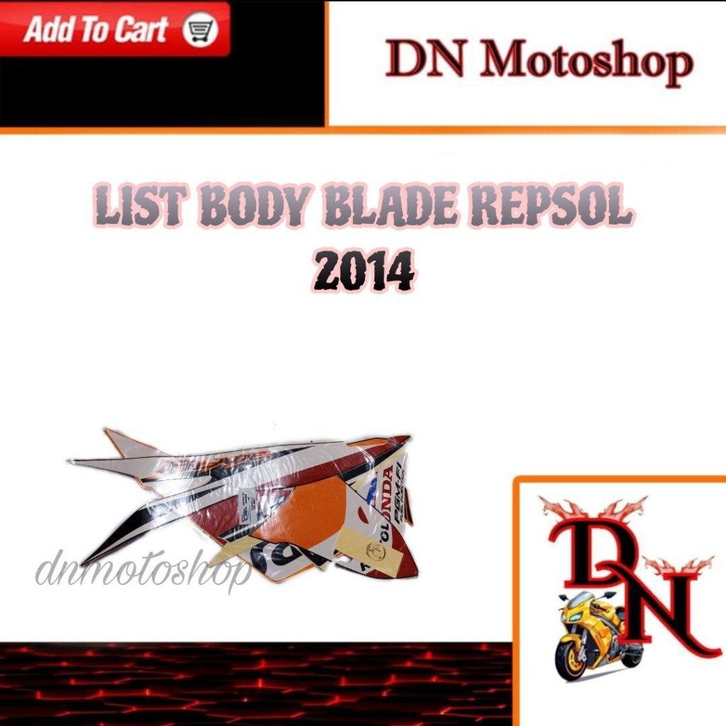 Striping Sticker list Body Blade Repsol 2014