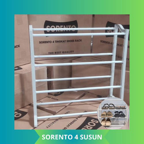 SORENTO SHOES RACK RAK SEPATU BESI 4 SUSUN/RAK SUSUN SERBAGUNA, SHENAR
