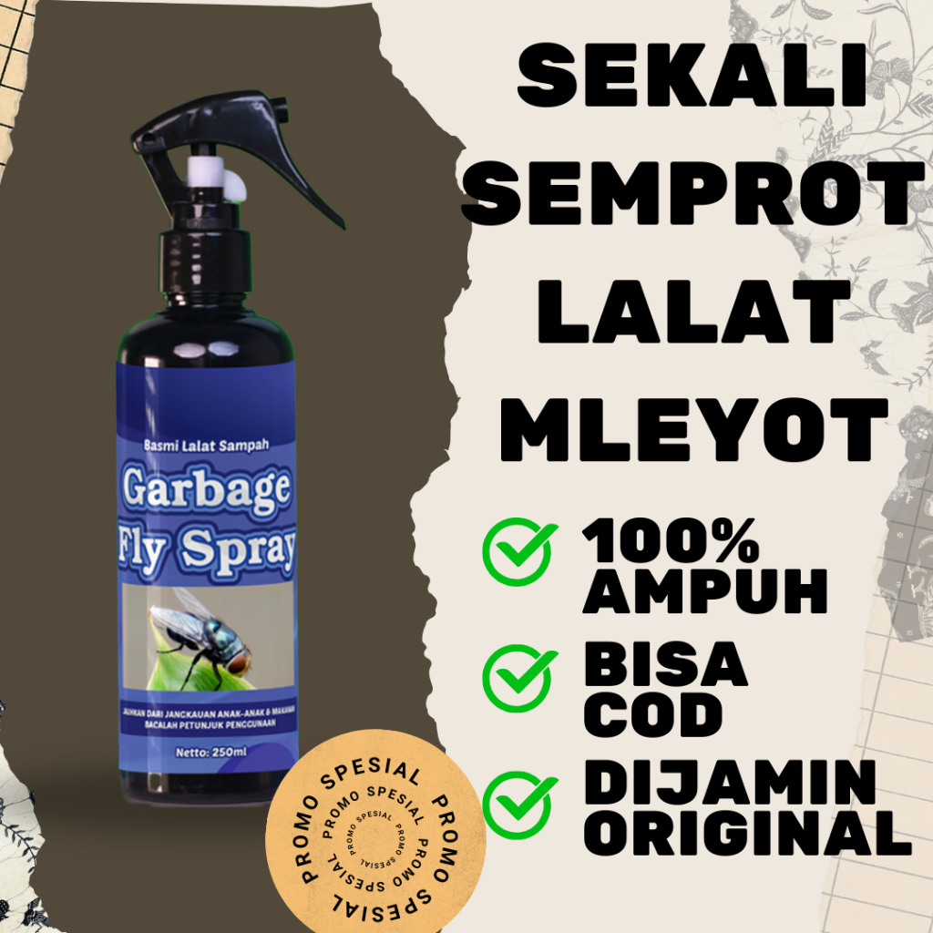 GARBAGE FLY SPRAY Racun lalat semprot ampuh basmi lalat sampah kemasan 250ml