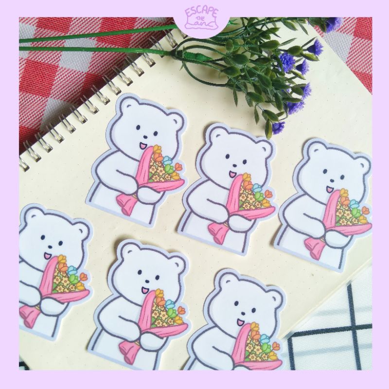 

Poly Flowers Die-cut Sticker | Stiker Bujo | Bullet Journaling Sticker