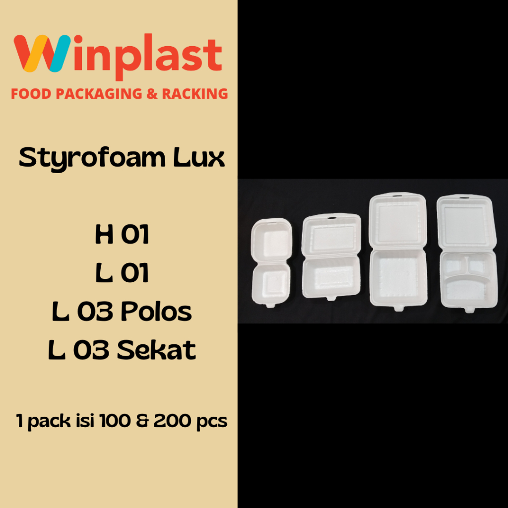 Styrofoam Makanan / Sterofoam Makanan / Foam Burger / Foam Nasi Kuning / Foam Mie Ayam / Foam Polos 