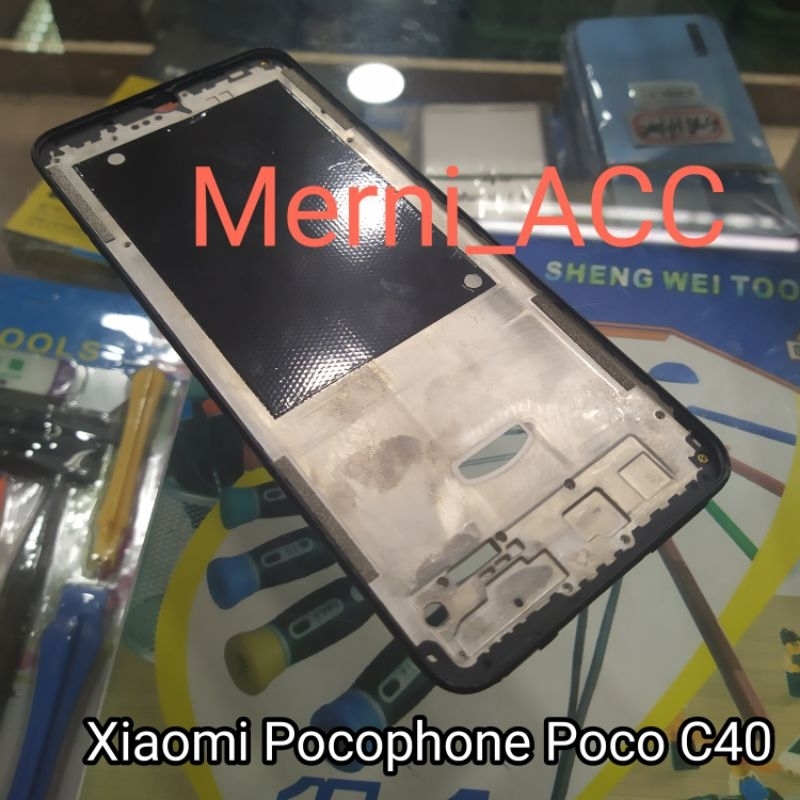 Frame tulang tengah Xiaomi Pocophone Poco C40 Tulang lcd tatakan mesin