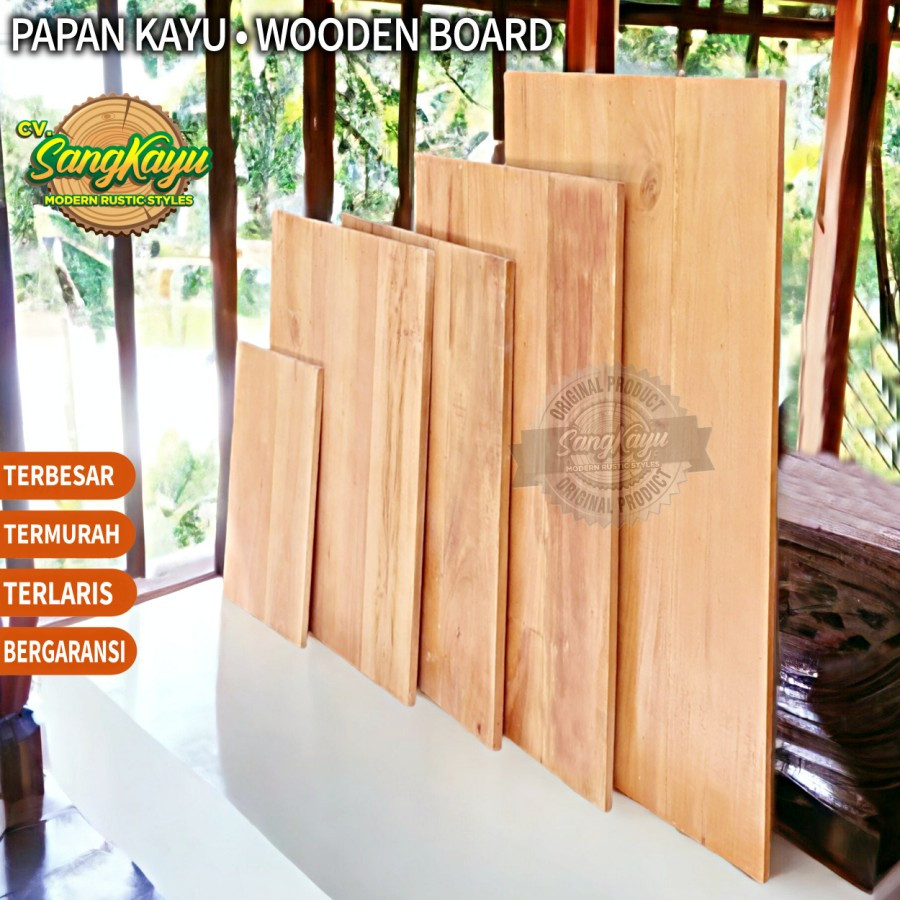 SangKayu Kayu Papan Kayu Wooden Board Bahan Meja Kayu Daun Meja Kayu Papan Kayu Mahoni Papan Kayu Ja
