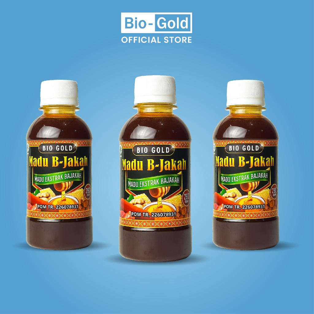 

Bio Gold - Bundling 3 Botol Madu B-jakah Ekstrak Akar Bajakah Propolis Bawang Dayak Buah Merah Papua