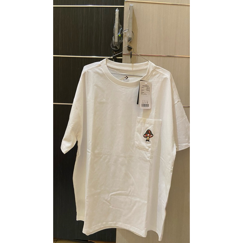 T-Shirt Converse kaos oversize putih Original