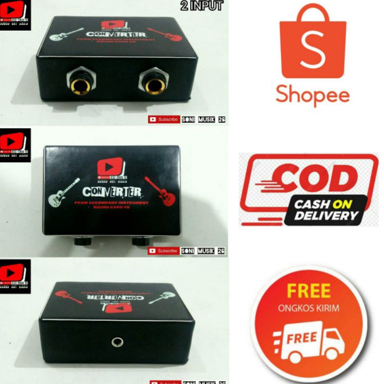 KODE M43R Converter Soundcard V8 Pasif HQ High Quality 2 Input